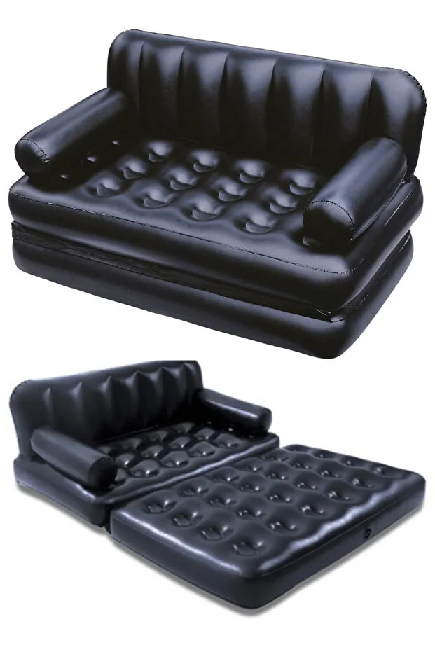 Açılır Şişme Koltuk ve Şişme Yatak Çift Kişilik 188x152x64 cm